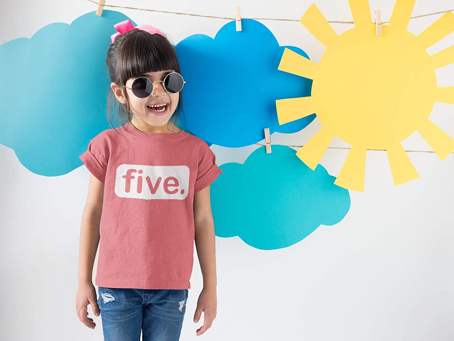 5Th Birthday Shirts for Girls 5 Year Old Shirt Girl Five Gift Fifth Tshirt Outfit