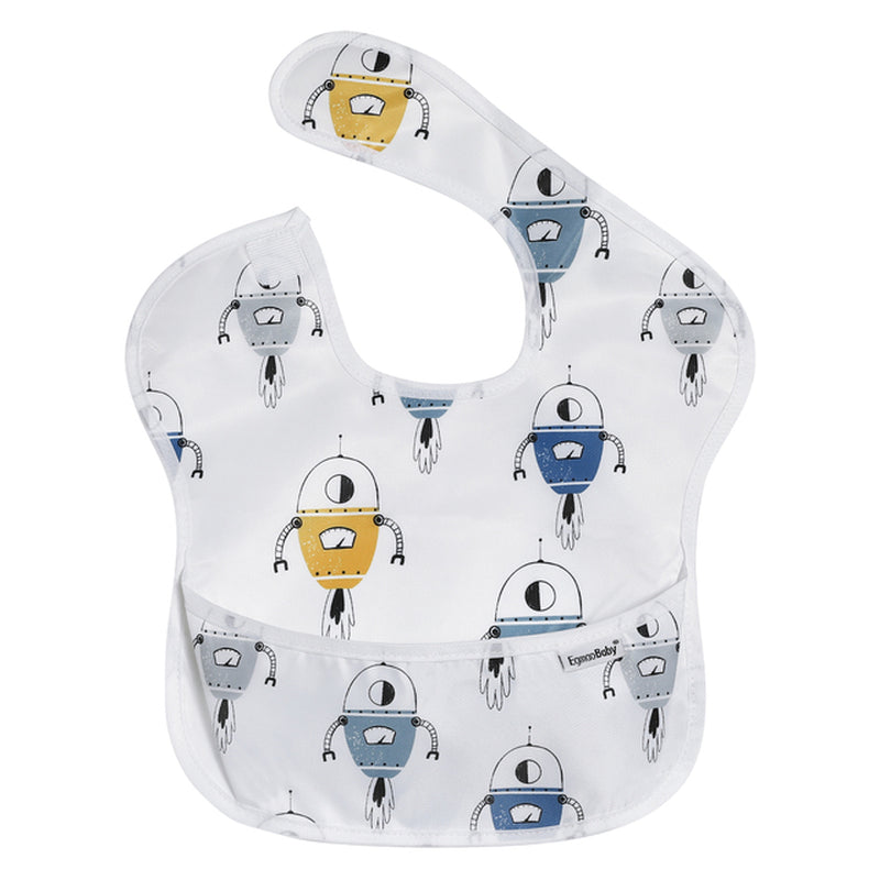 Waterproof Baby Bibs 100% Polyester TPU Coating Feeding Bibs Washable Baby Bibs with Food Catcher for Baby Girls & Boys