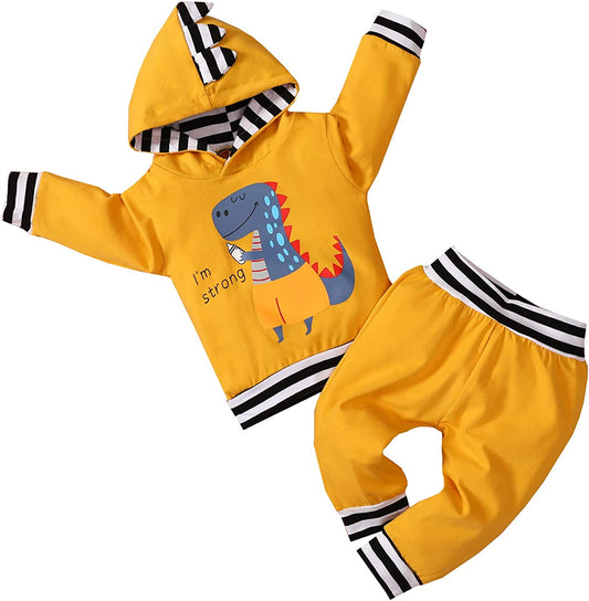 Toddler Infant Baby Boy Girls Clothes Hoodie Fall Winter Sweatsuit Pants Gender Neutral Long Sleeve Outfit Set