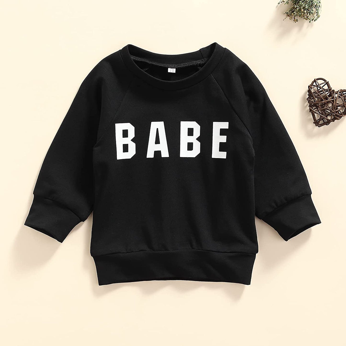 Infant Sweatshirt Toddler Crewneck Sweater Newborn Hoodies Baby Boy Girls Clothes Letter Printed Fall Spring Pullover