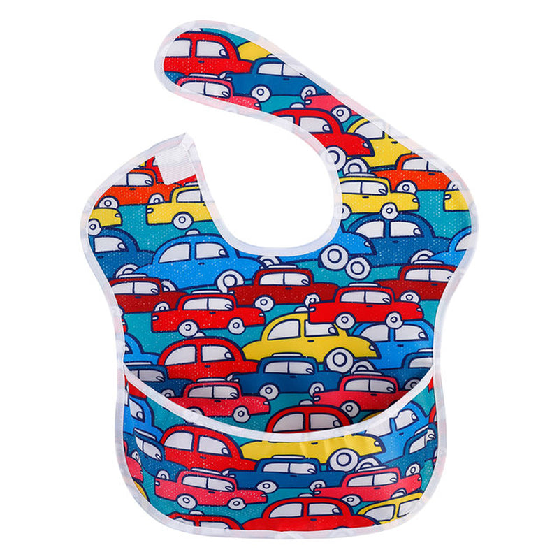 Waterproof Baby Bibs 100% Polyester TPU Coating Feeding Bibs Washable Baby Bibs with Food Catcher for Baby Girls & Boys