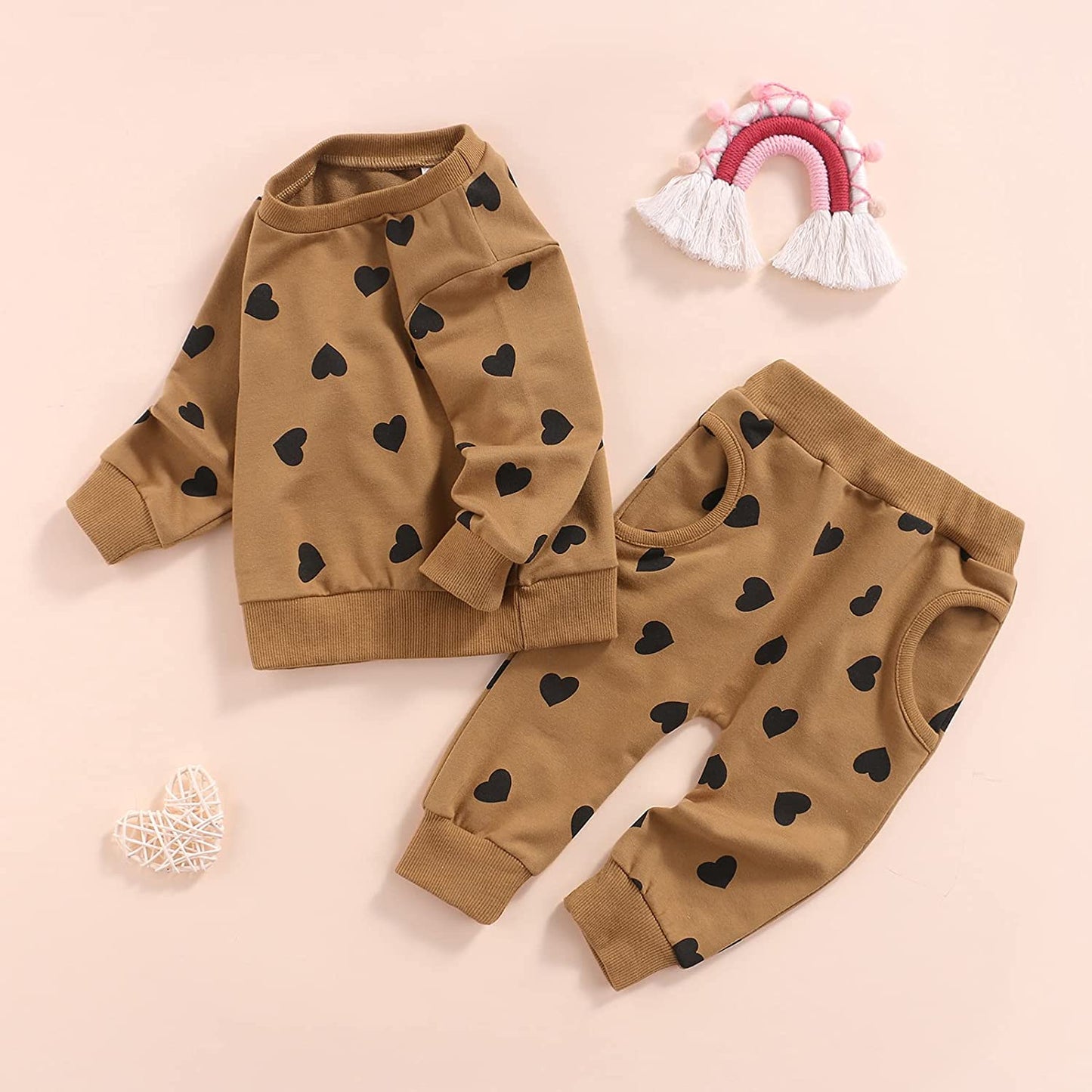 Newborn Infant Baby Girl Clothes Set Long Sleeve Sweatshirts Tops Pants Outfits Clothing Gifts 3 6 9 12 18 24 Months