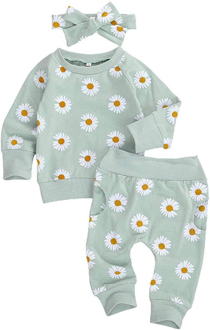 Newborn Infant Baby Girl Clothes Set Long Sleeve Sweatshirts Tops Pants Outfits Clothing Gifts 3 6 9 12 18 24 Months