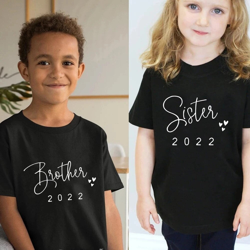 Funny Daddy Mommy Brother Sister Baby 2022 Family Matching Clothes Outfits Father Son Mother and Daughter Tshirts Baby Clothes