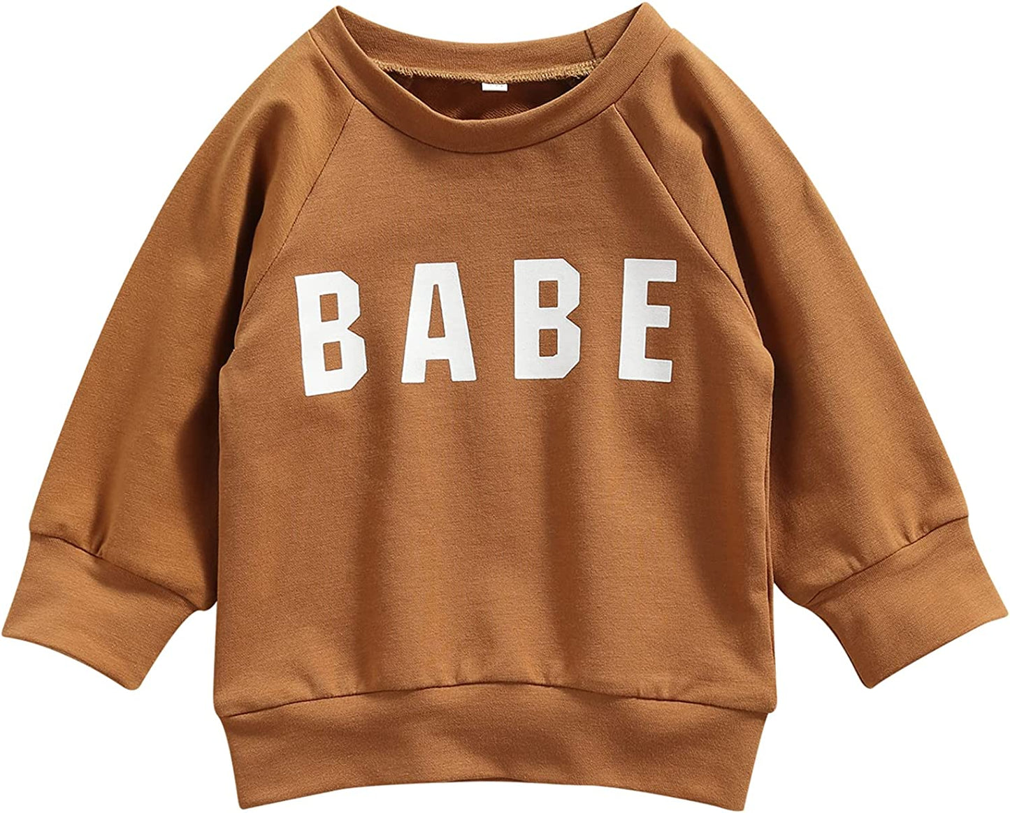 Infant Sweatshirt Toddler Crewneck Sweater Newborn Hoodies Baby Boy Girls Clothes Letter Printed Fall Spring Pullover