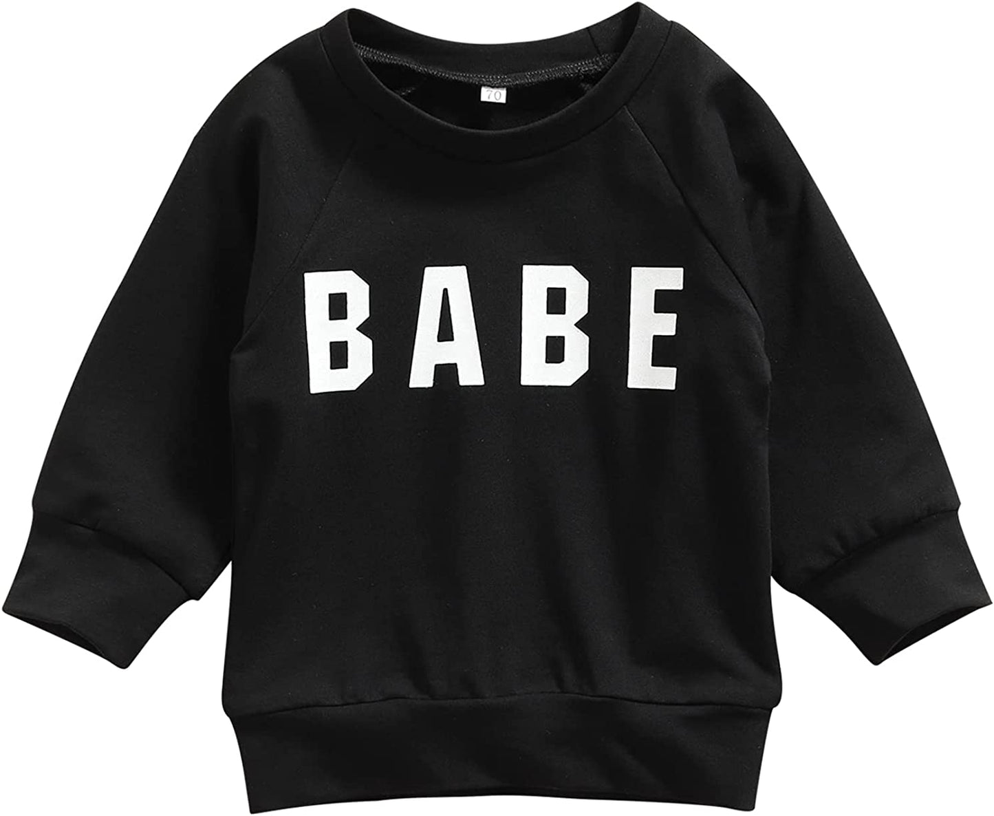 Infant Sweatshirt Toddler Crewneck Sweater Newborn Hoodies Baby Boy Girls Clothes Letter Printed Fall Spring Pullover