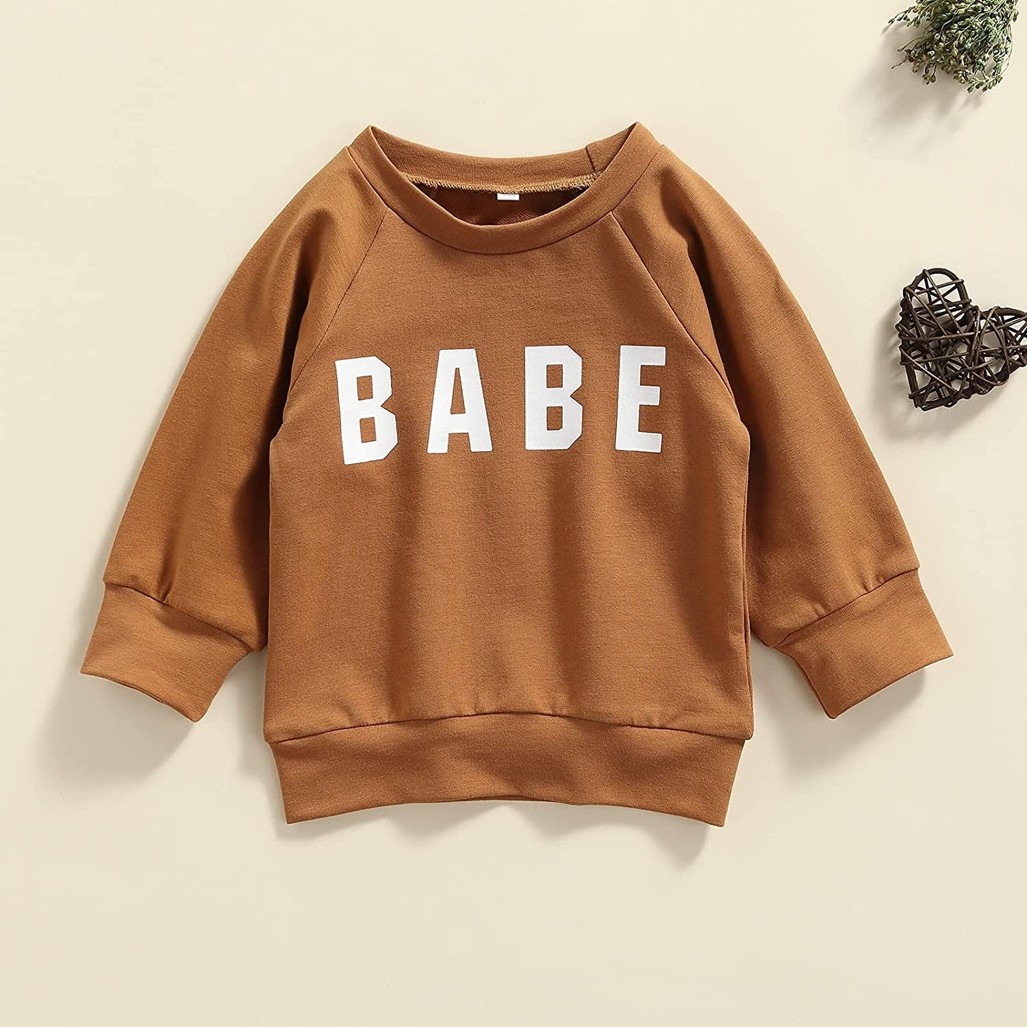 Infant Sweatshirt Toddler Crewneck Sweater Newborn Hoodies Baby Boy Girls Clothes Letter Printed Fall Spring Pullover