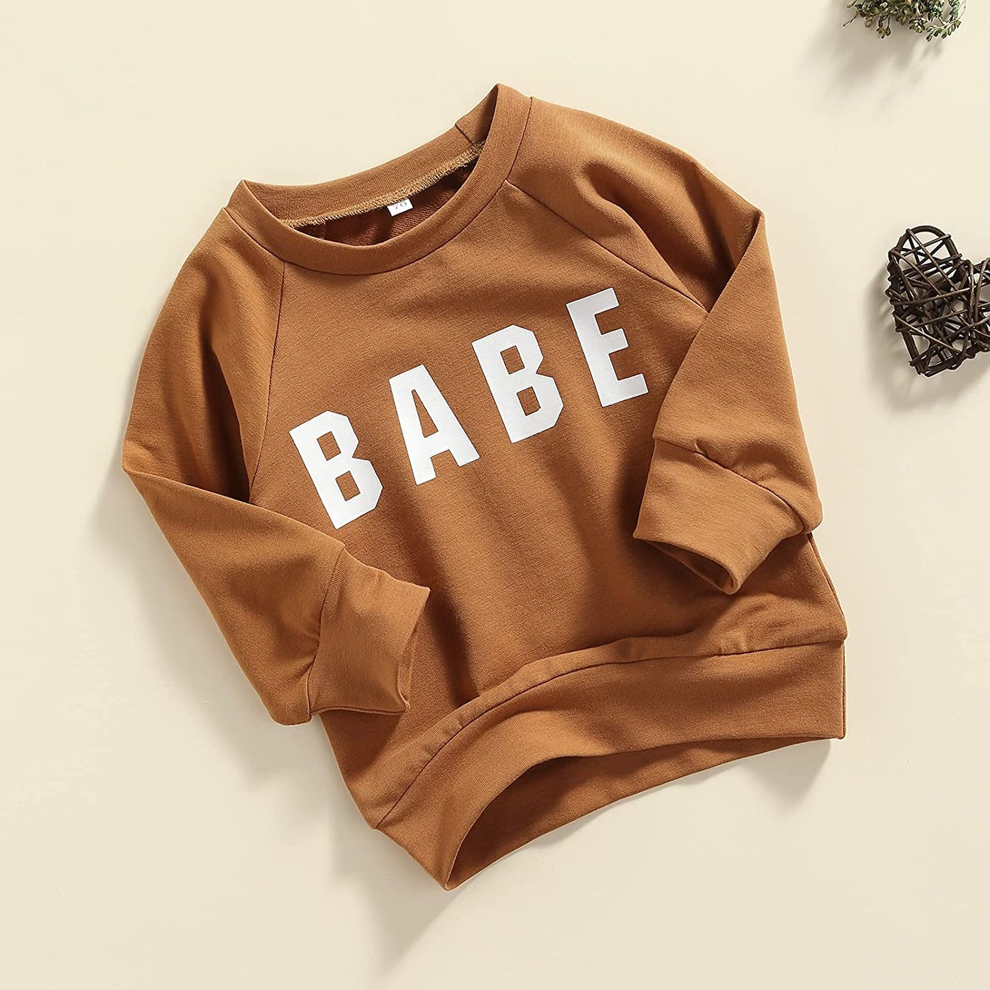 Infant Sweatshirt Toddler Crewneck Sweater Newborn Hoodies Baby Boy Girls Clothes Letter Printed Fall Spring Pullover