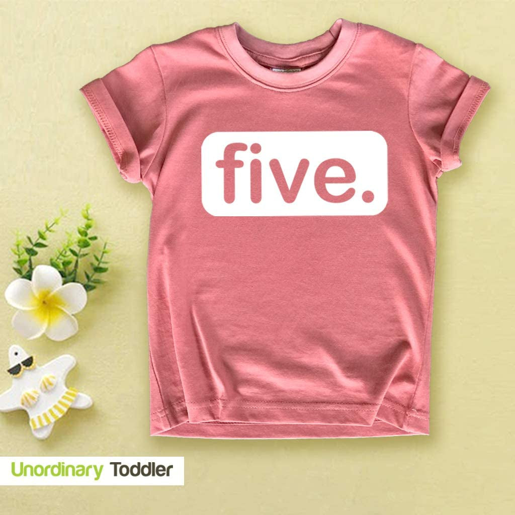 5Th Birthday Shirts for Girls 5 Year Old Shirt Girl Five Gift Fifth Tshirt Outfit