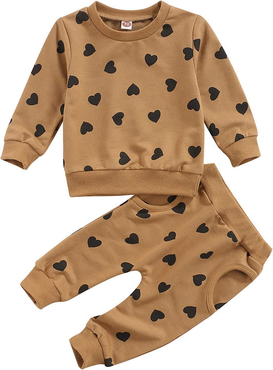 Newborn Infant Baby Girl Clothes Set Long Sleeve Sweatshirts Tops Pants Outfits Clothing Gifts 3 6 9 12 18 24 Months